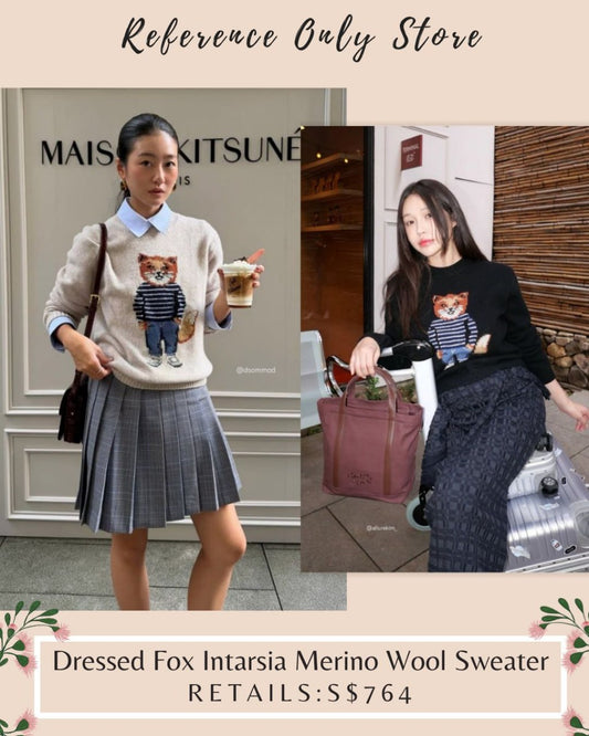 MK Dressed fox intarsia wool sweater