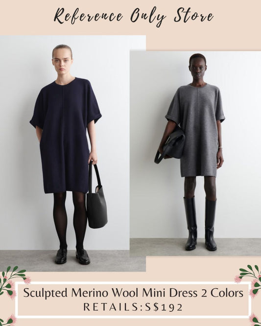 CO Sculpted merino wool mini dress