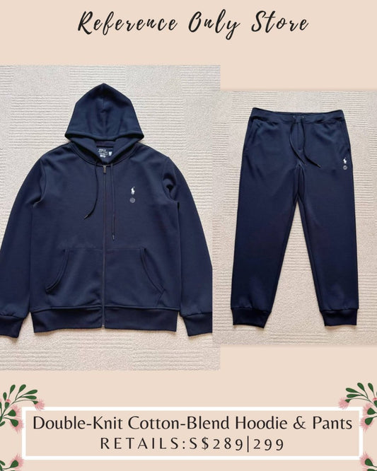 RL Men's Double knit cotton blend hoodie and pants