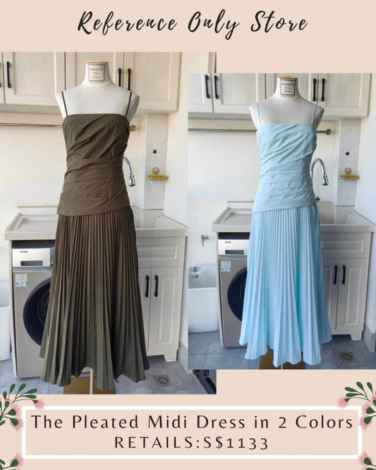 SK Arie pleated midi dress in 2 colors