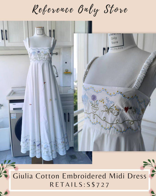 AM Giulia cotton embroidered midi dress