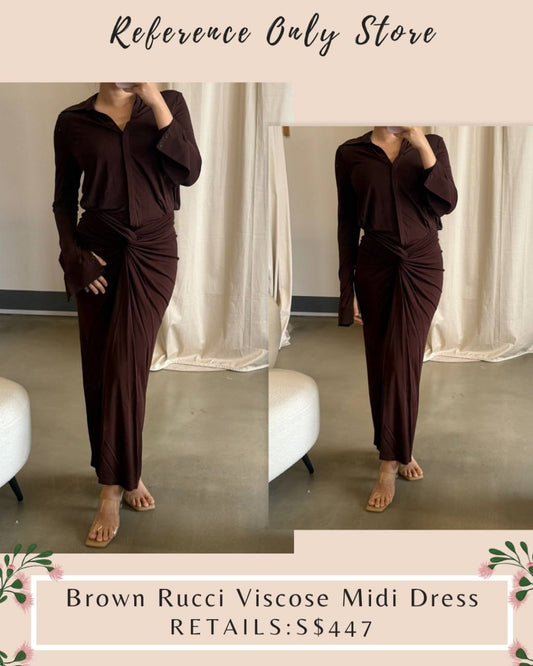 RB Brown Rucci viscose midi dress
