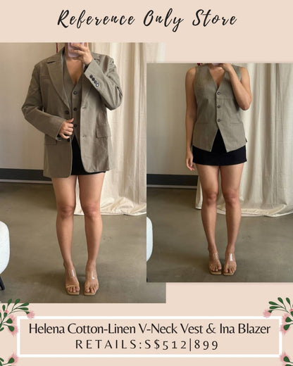 AA Cotton linen helena vest and Ina Jacket