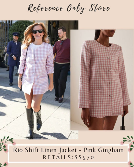 PSS Rio shift Pink gingham linen jacket