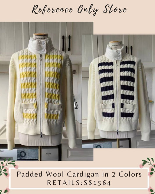 MC Padded wool cardigan in 2 colors