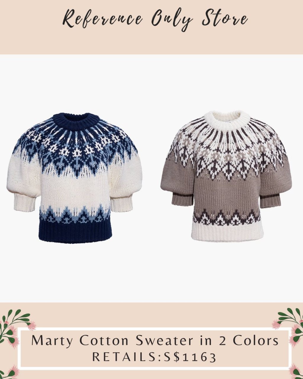 ATZ Marty cotton sweater in 2 colors