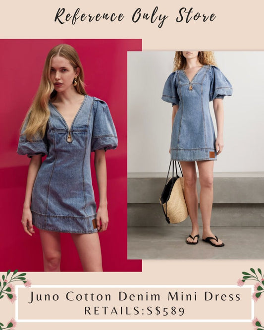 AJ Juno cotton denim mini dress