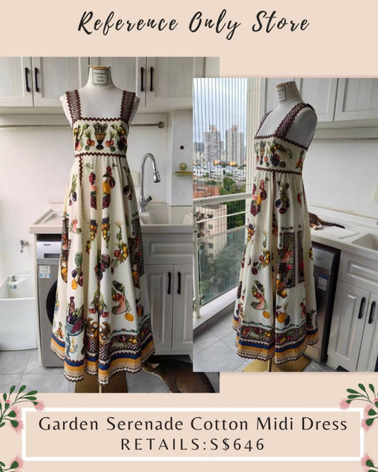 AM Garden serenade cotton midi dress