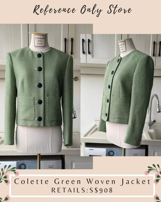 VB Colette Green Woven Jacket