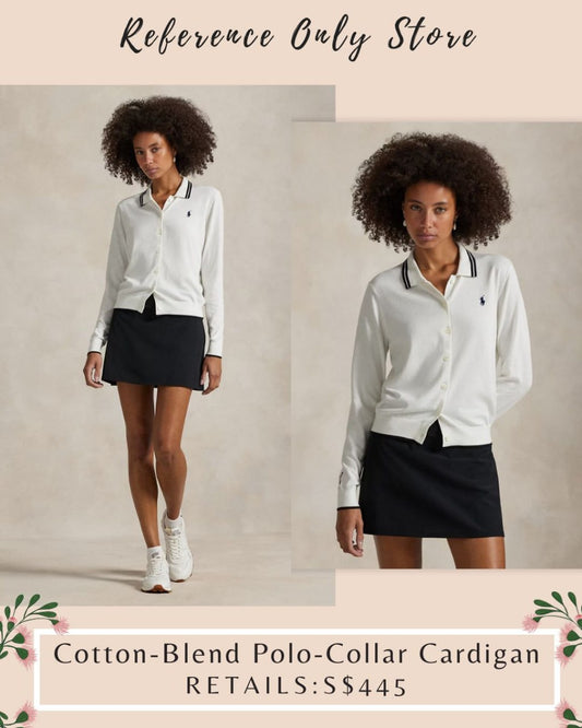 RL Golf cotton blend polo collar cardigan