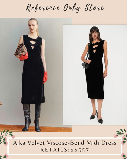 BUP Ajka Velvet Viscose blend midi dress