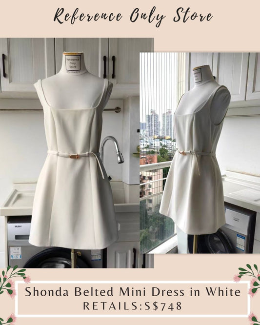 ALX Shonda Mini Dress in white