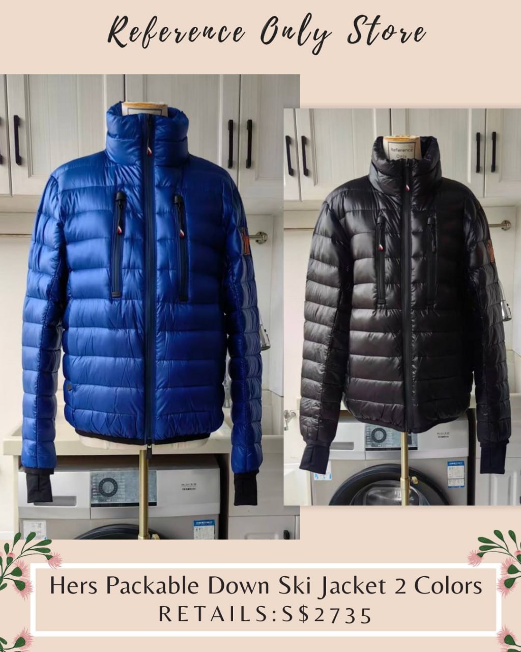 MC Men's Hers packable down ski jacket