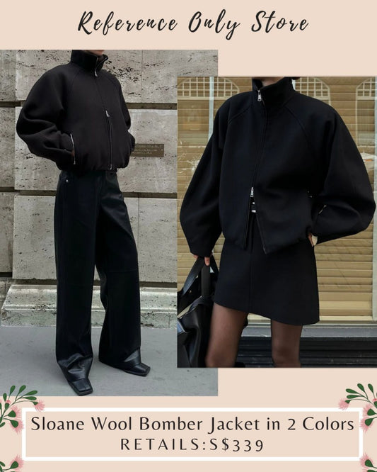 HL Sloane wool blend bomber jacket