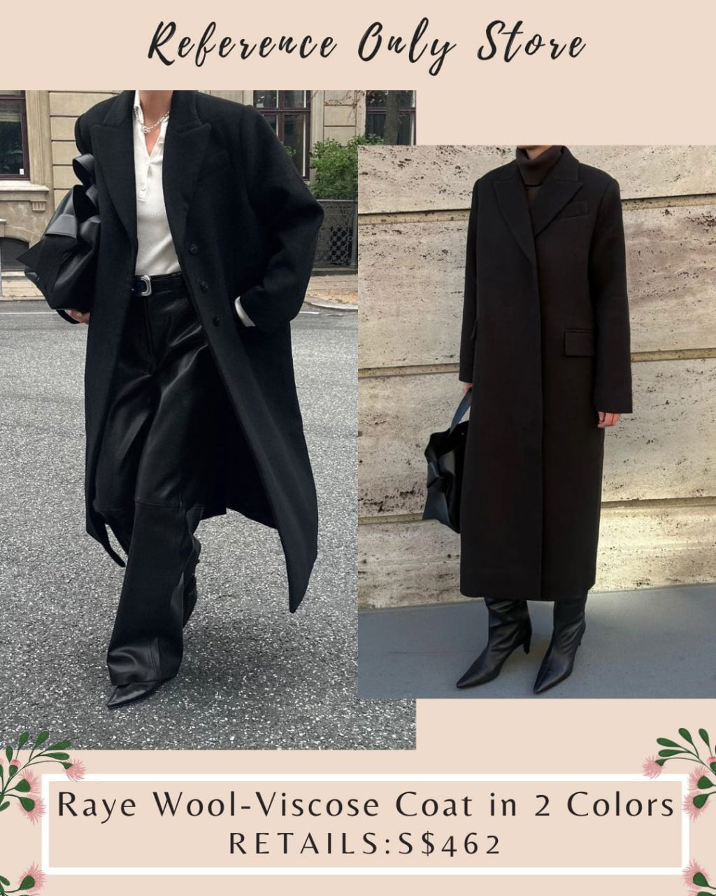 HL Raye wool viscose blend coat in 2 colors