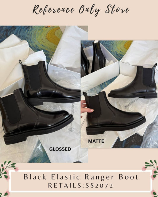TR Black elastic ranger boot