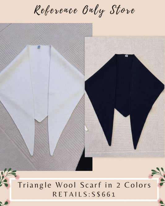 tot triangle wool scarf in 2 colors
