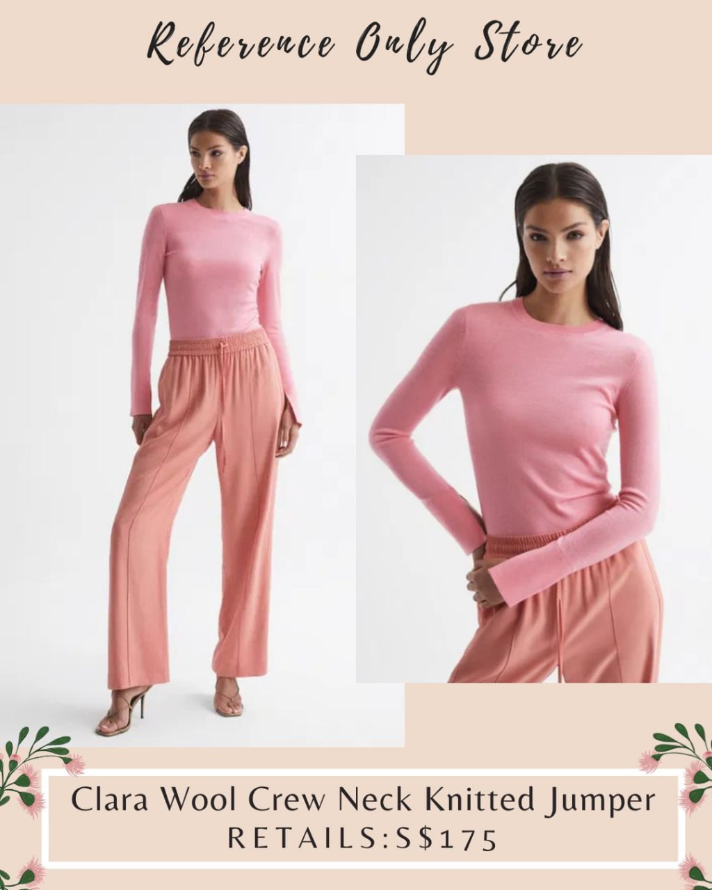 RS Clara Merino wool crew neck knitted jumper