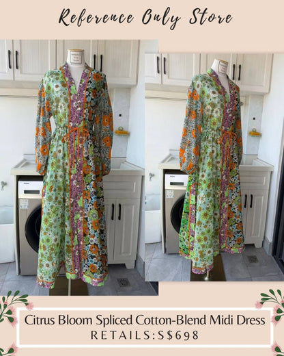 AM Citrus bloom midi dress