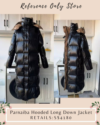 MC Parnaiba hooded long down jacket