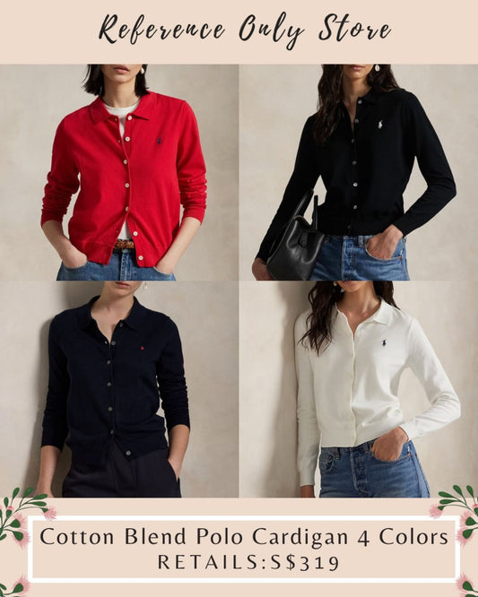 RL Cotton blend polo cardigan in 4 colors