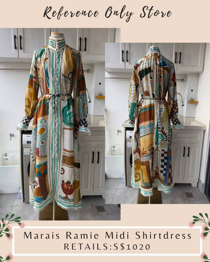 AM Maraias ramie midi shirt dress