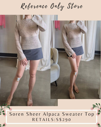 2 colors ! Ref Soren sheer alpaca sweater top