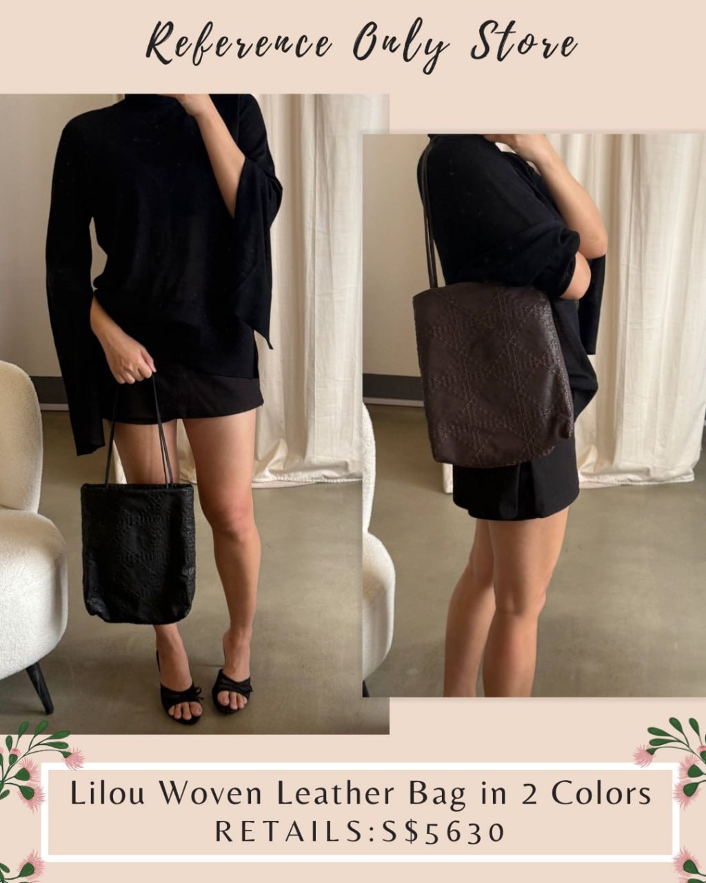 TR Lilou Woven leather bag in 2 colors