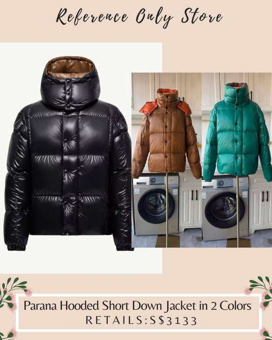 MC Men's Parana hooded short down jacket in 3 colors