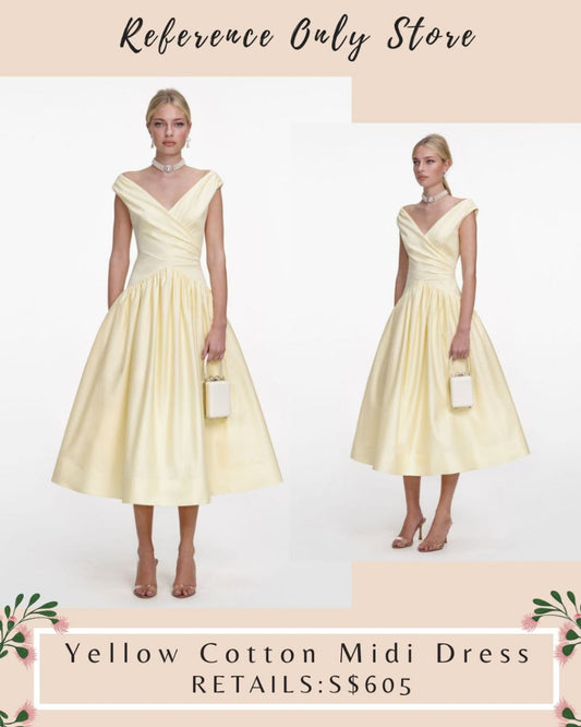 SP Yellow Cotton midi dress