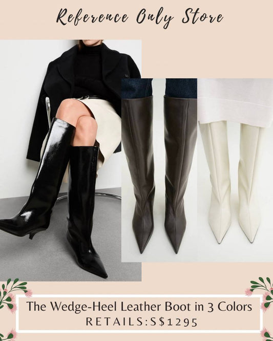 Tot The Wedge Heel Patent leather boot in 3 colors
