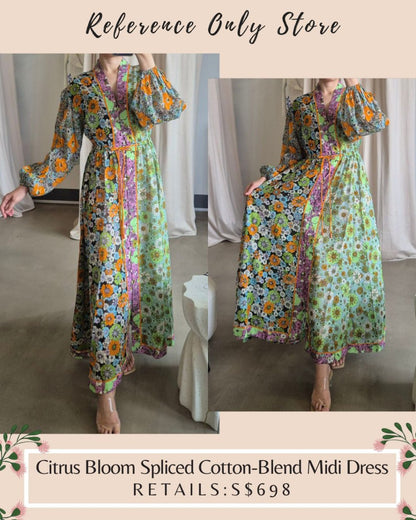 AM Citrus bloom midi dress