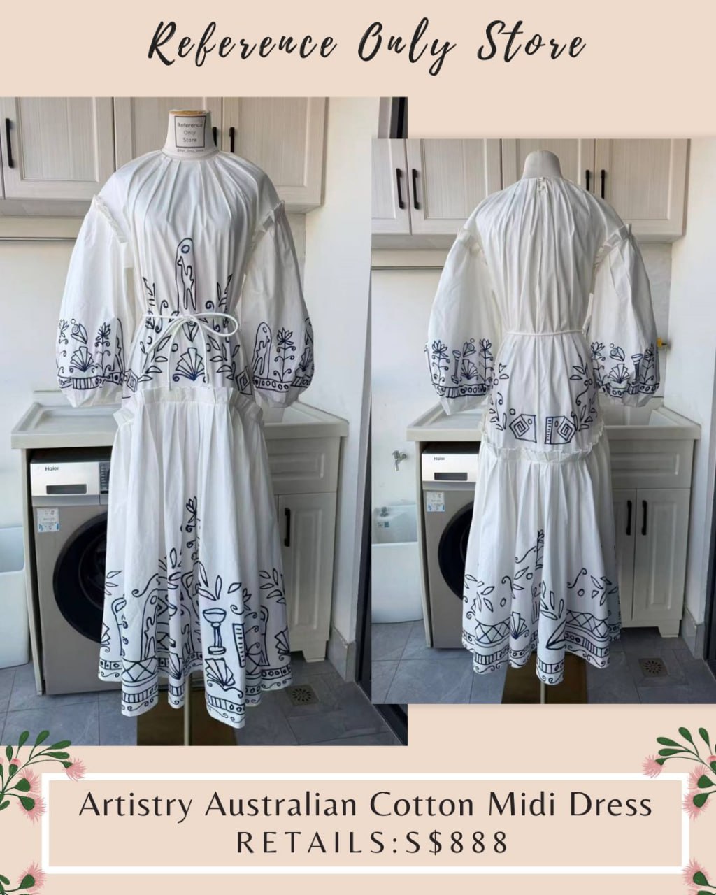 AM Artistry cotton midi dress