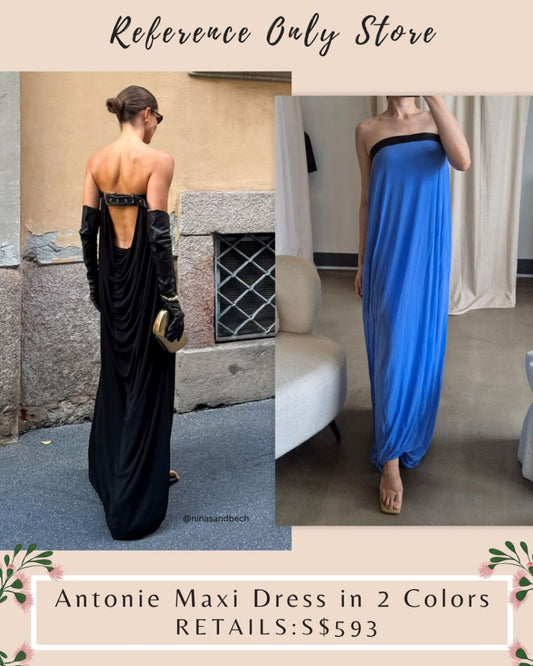 RB Antonie blue / black maxi dress