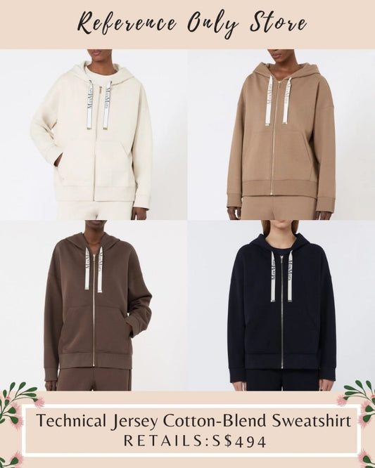 MM Technical jersey cotton blend sweatshirt