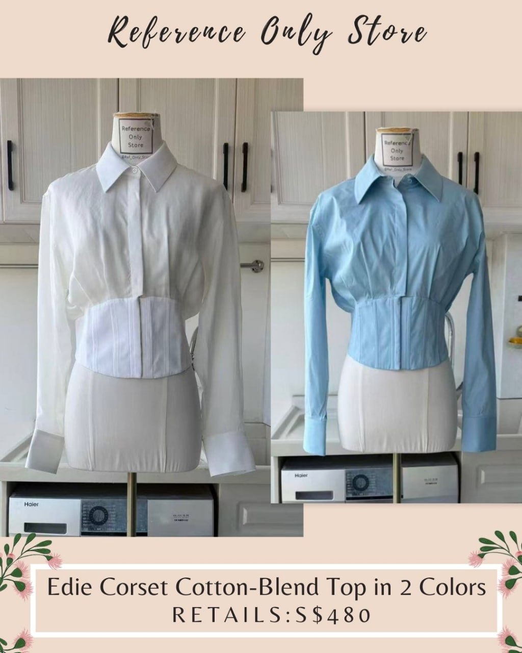 AO Edie cotton corset top in 2 colors
