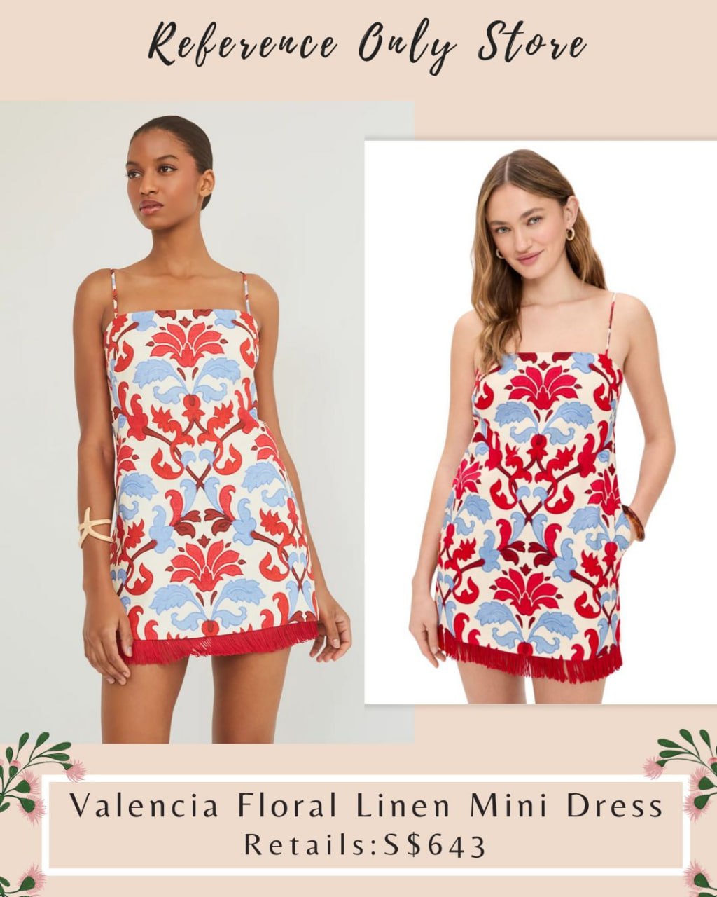 CC Valencia Floral Linen mini dress