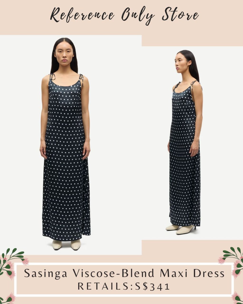 SS Sasinga viscose blend polka dot maxi dress
