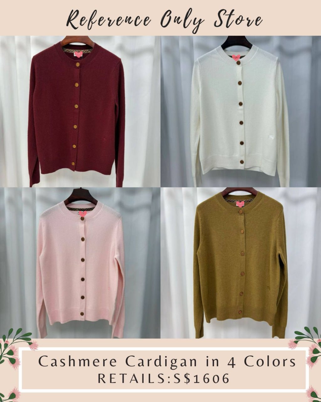 BBR Cashmere cardigan in 4 colors