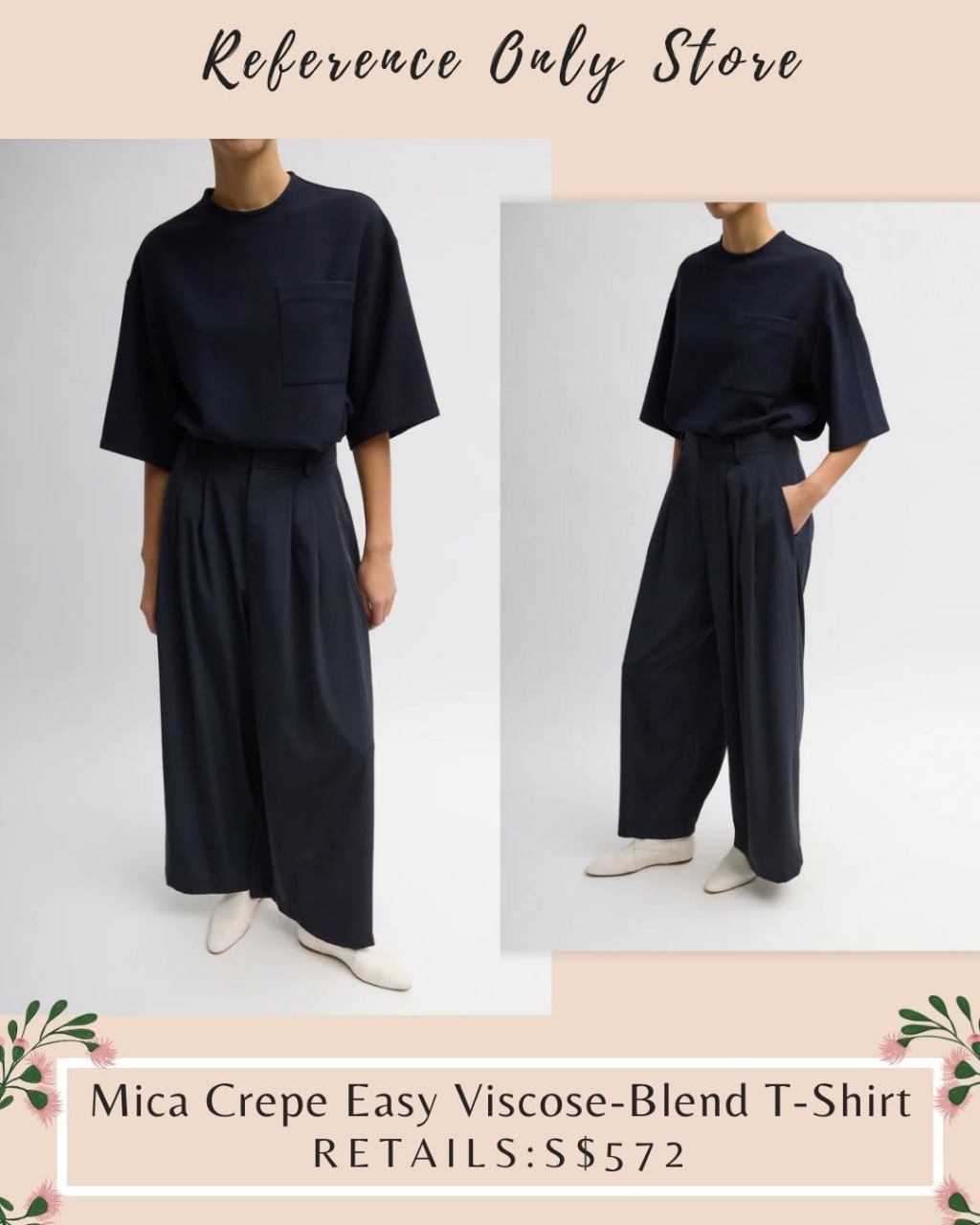 TB Mica crepe easy viscose blend T shirt