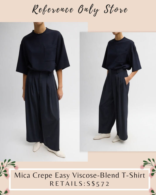 TB Mica crepe easy viscose blend T shirt