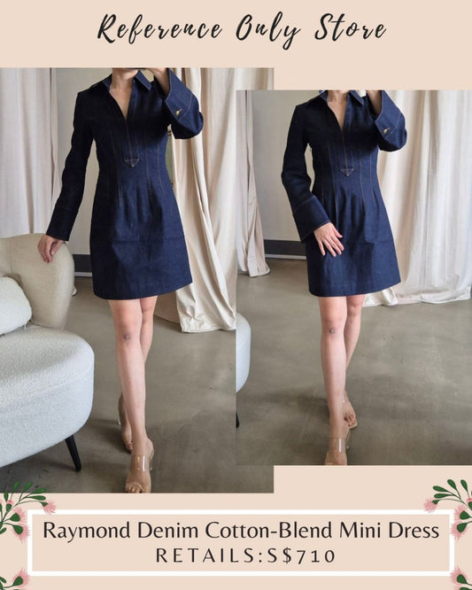VB Raymond denim cotton blend mini dress