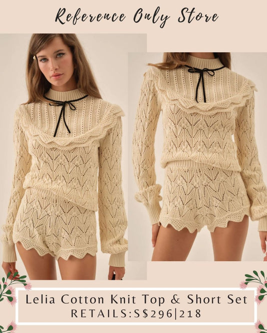 FLL Lelia cotton knit top and shorts