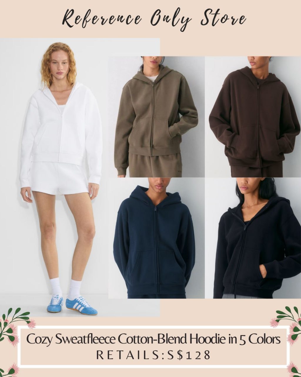 ARZ Cozy Sweatfleece cotton blend hoodie in 5 colors