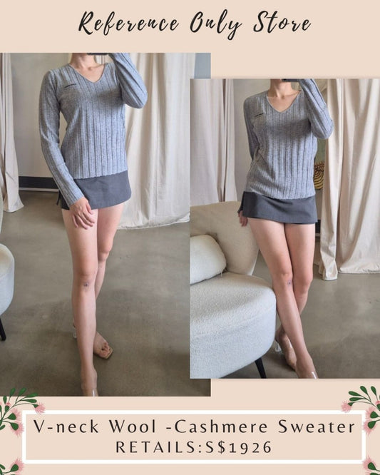MM v-neck wool cashmere sweater