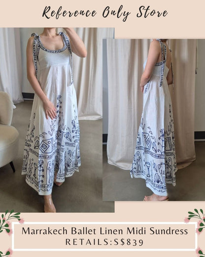 AM Marrakech ballet linen midi sun dress