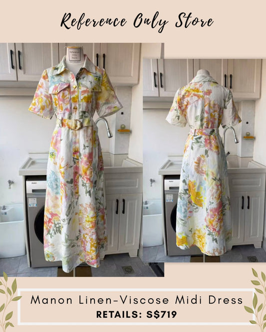 AJ Manon linen viscose midi dress