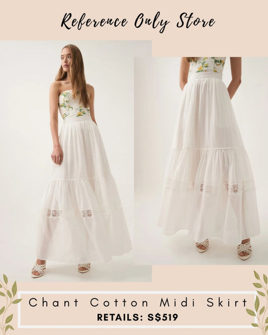 AJ Chant cotton midi skirt