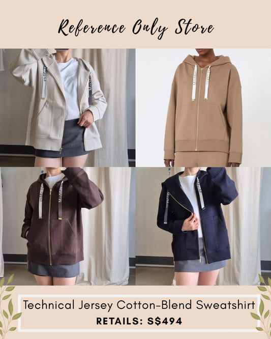 MM Technical jersey cotton blend sweatshirt