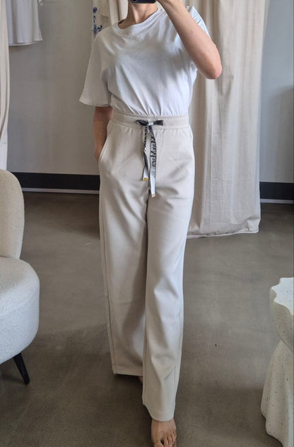 MM wide fit cotton blend jersey trousers pants